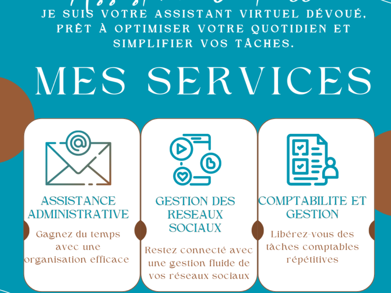 Je vais être votre assistant virtuel en vous libérant de certaines tâches